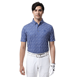 MEN’S  スモールフラワープリント 半袖ボタンダウンシャツ